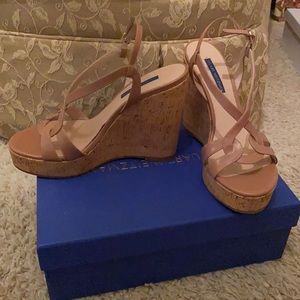 Stuart Weitzman cork wedge sandal